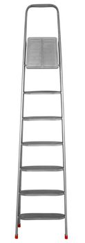 Step-ladder with seven steps isolated on white background. Clipping path includes.