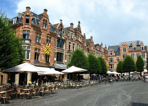 Europe cityscape - Brussels houses in Belgium