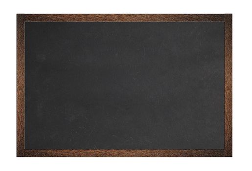 Metal blackboard with clear space to write and isolated on white background