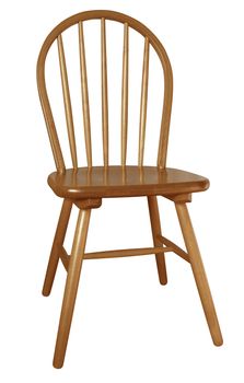 Wooden chair isolated over white background with Clipping Path.