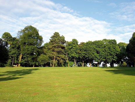 Bench in the Woluwe Park, Brussels, Belgium