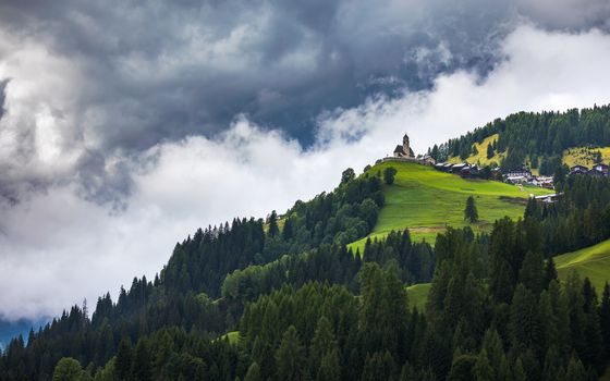 Great view of the National Park Dolomites (Dolomiti), famous location, Tyrol, Alp, Italy, Europe. Dramatic and picturesque scene. Beauty world.