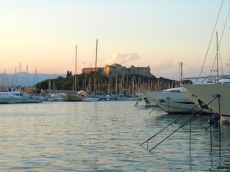 Early morning at Port Vauban, France, Antibes.