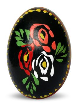 Big easter egg over white background