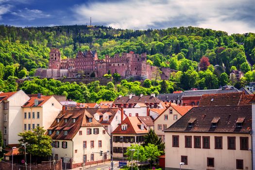 View of beautiful medieval town Heidelberg, Germany