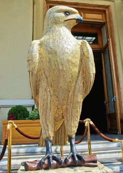 Golden eagle near main entrance of Grand Casino in Monte Carlo, Monaco