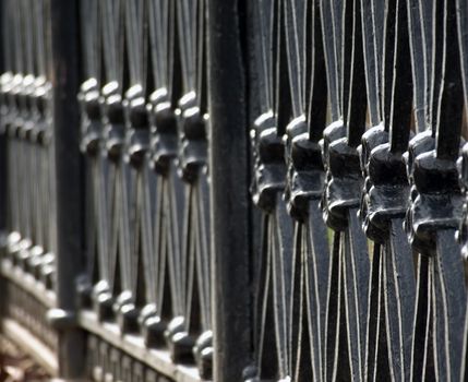 Fence in city park