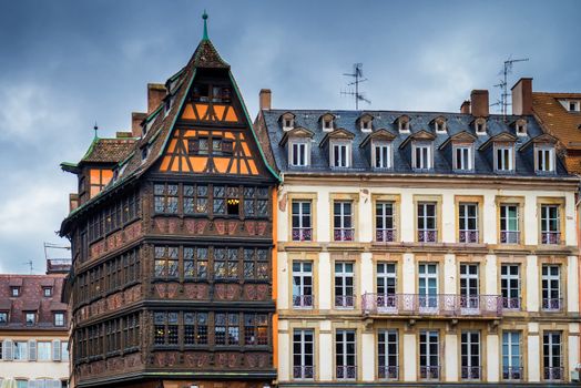 Traditional colorful houses in La Petite France, Strasbourg, Alsace, France
