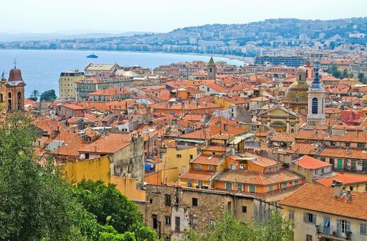 Cityscape of Nice in the french riviera.