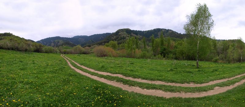 Landscape - Panorama of the Tien Shan, Kazakhstan. 
This image has been converted from a RAW-format.