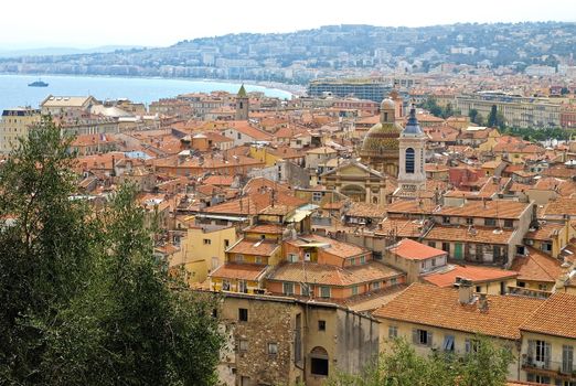 Cityscape of Nice in the french riviera.