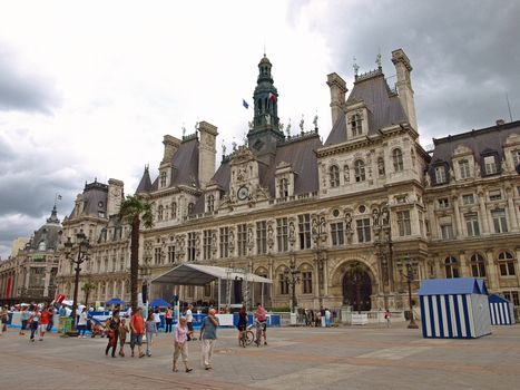 PARIS FRANCE - JULY 25: The Hotel de Ville (Hotel de Ville) - is the building housing the City of Paris's administration, it has been the location of the municipality of Paris since 1357 July 25, 2009 in Paris, France.