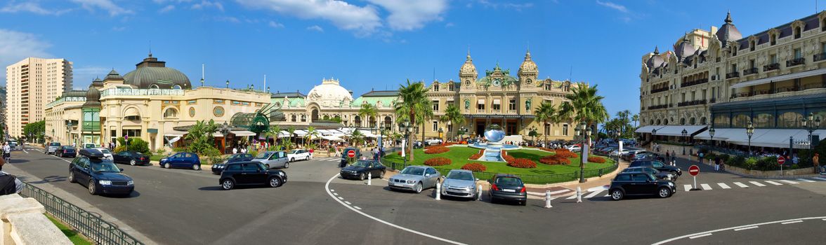 Panorama of main square of the Casino in Monte Carlo, Monaco