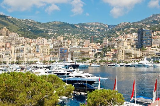 View of Monaco harbour, Monte Carlo