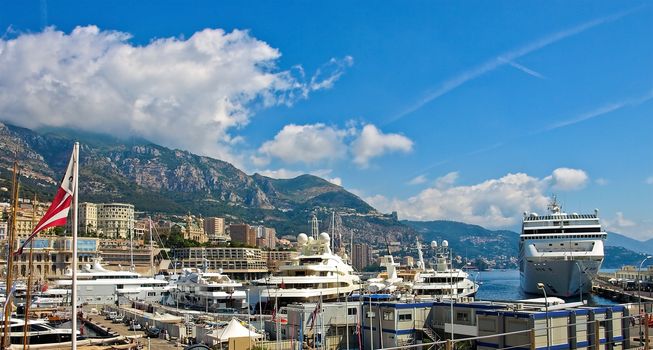 View of the Monte Carlo from Yacht Club de Monaco