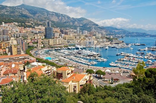 View of Monaco harbour, Monte Carlo