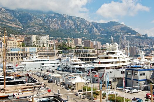 View of Monaco harbour, Monte Carlo