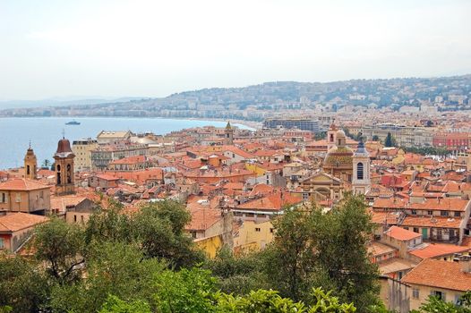 Cityscape of Nice in the french riviera.