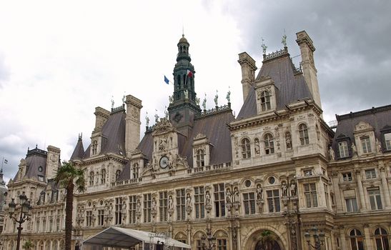 The Hotel de Ville (Hotel de Ville) in Paris, France.