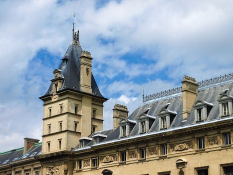 A tower of the famous "36 quai des Orfevres" (parisian criminal police head quarter) - Paris, France