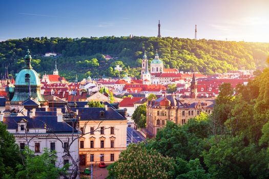 Prague city skyline, Prague, Czech Republic
