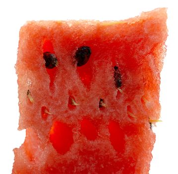 High resolution of watermelon pulp with clipping path isolated over white