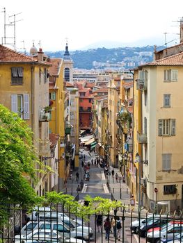 Beautiful street in Nice, France