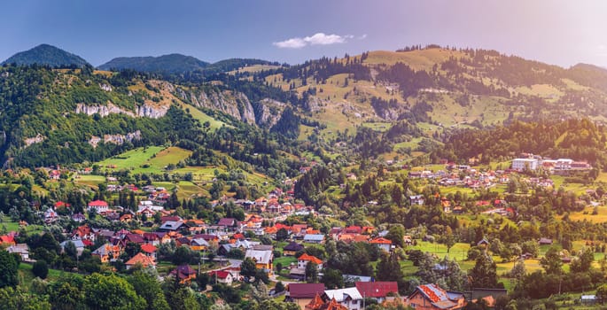 Landscape in Transylvania, Carpathian Mountains, Romania.