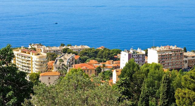 Cliff side Village of Eze on French Riviera