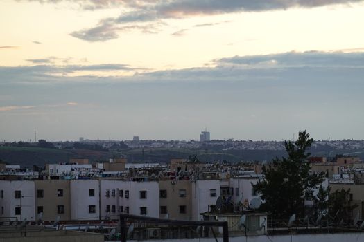 rabat city scape with trees and buildings.