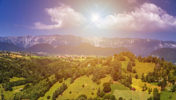 Landscape in Transylvania, Carpathian Mountains, Romania.