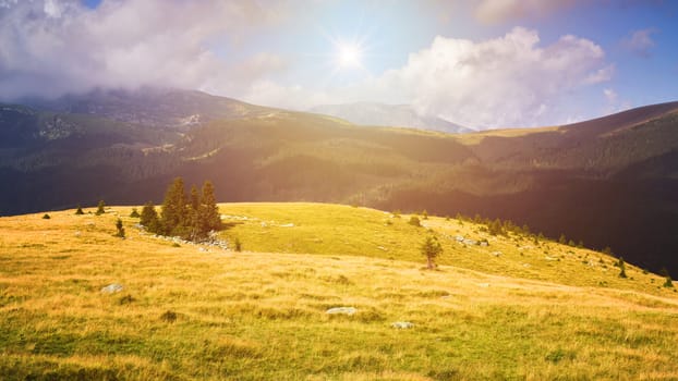 Mountain landscape in Parang Mountains, Transalpina, Romania