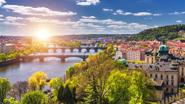 Spring day in the city, Prague, Czech Republic