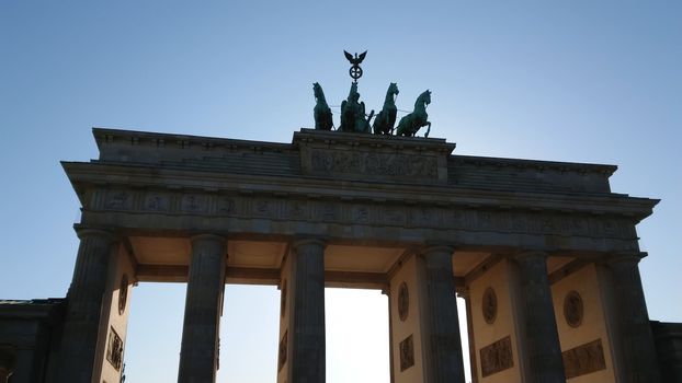 Famous landmark in Berlin - The Brandenburg Gate called Brandenburger Tor