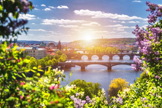 Spring day in the city, Prague, Czech Republic