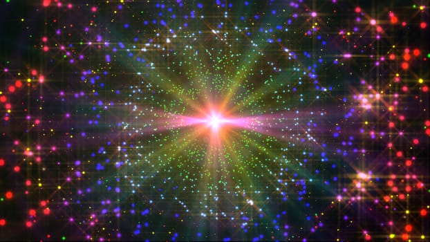 color stars light in space, background abstract
