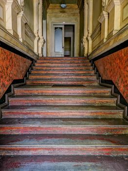 Stairs to first floor in old tenement house