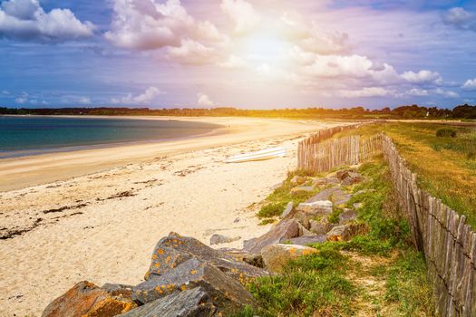 Beach of Landrezac, Sarzeau, Morbihan, Brittany (Bretagne), France