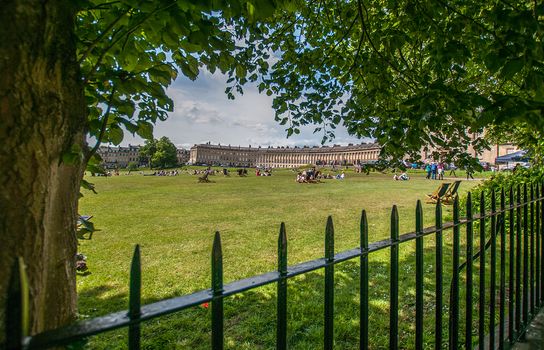 railings in front view of roayal crescent