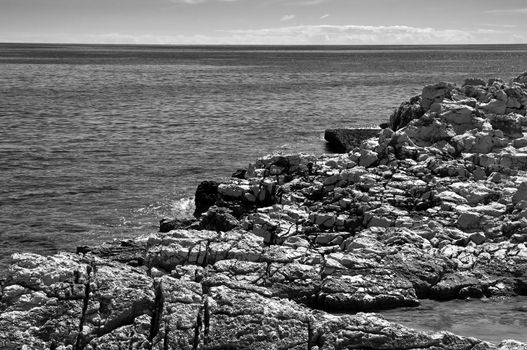 rocky coast of the island of Losinj in Croatia