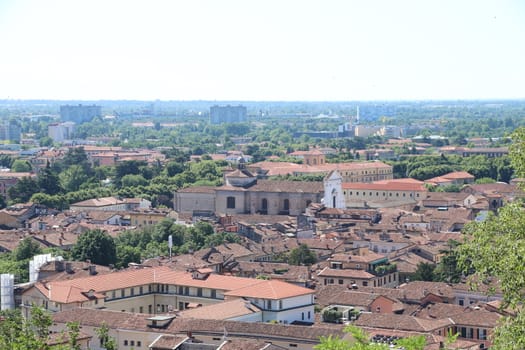 aerial view of Brescia, city in northern Italy