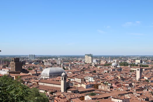 aerial view of Brescia, city in northern Italy