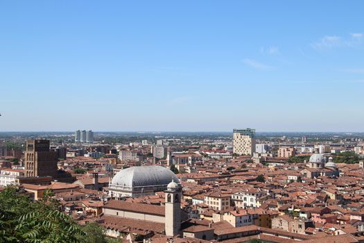 aerial view of Brescia, city in northern Italy