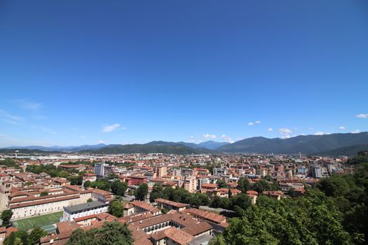 aerial view of Brescia, city in northern Italy