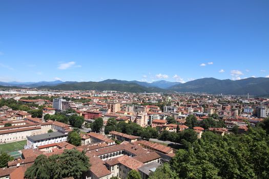 aerial view of Brescia, city in northern Italy