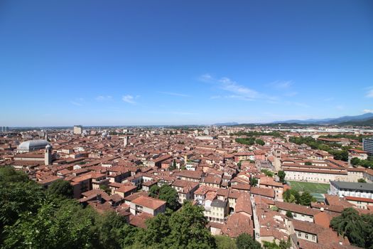 aerial view of Brescia, city in northern Italy