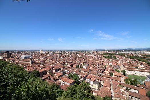 aerial view of Brescia, city in northern Italy