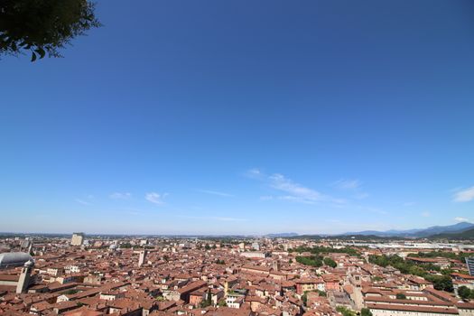 aerial view of Brescia, city in northern Italy