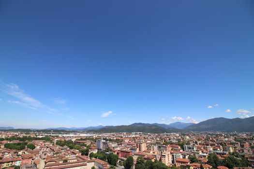 aerial view of Brescia, city in northern Italy