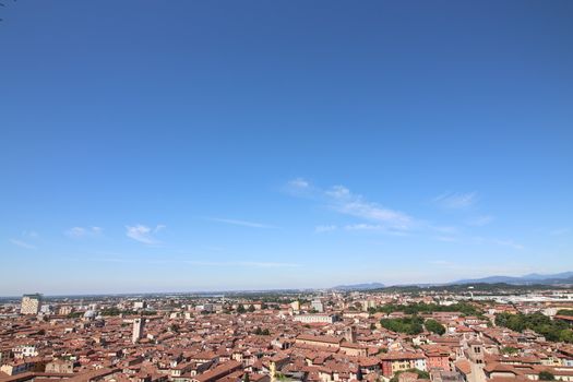 aerial view of Brescia, city in northern Italy